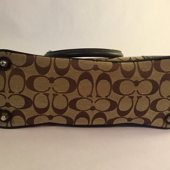 Coach Signature Satchel Handbag Brown - Picture 5 of 9